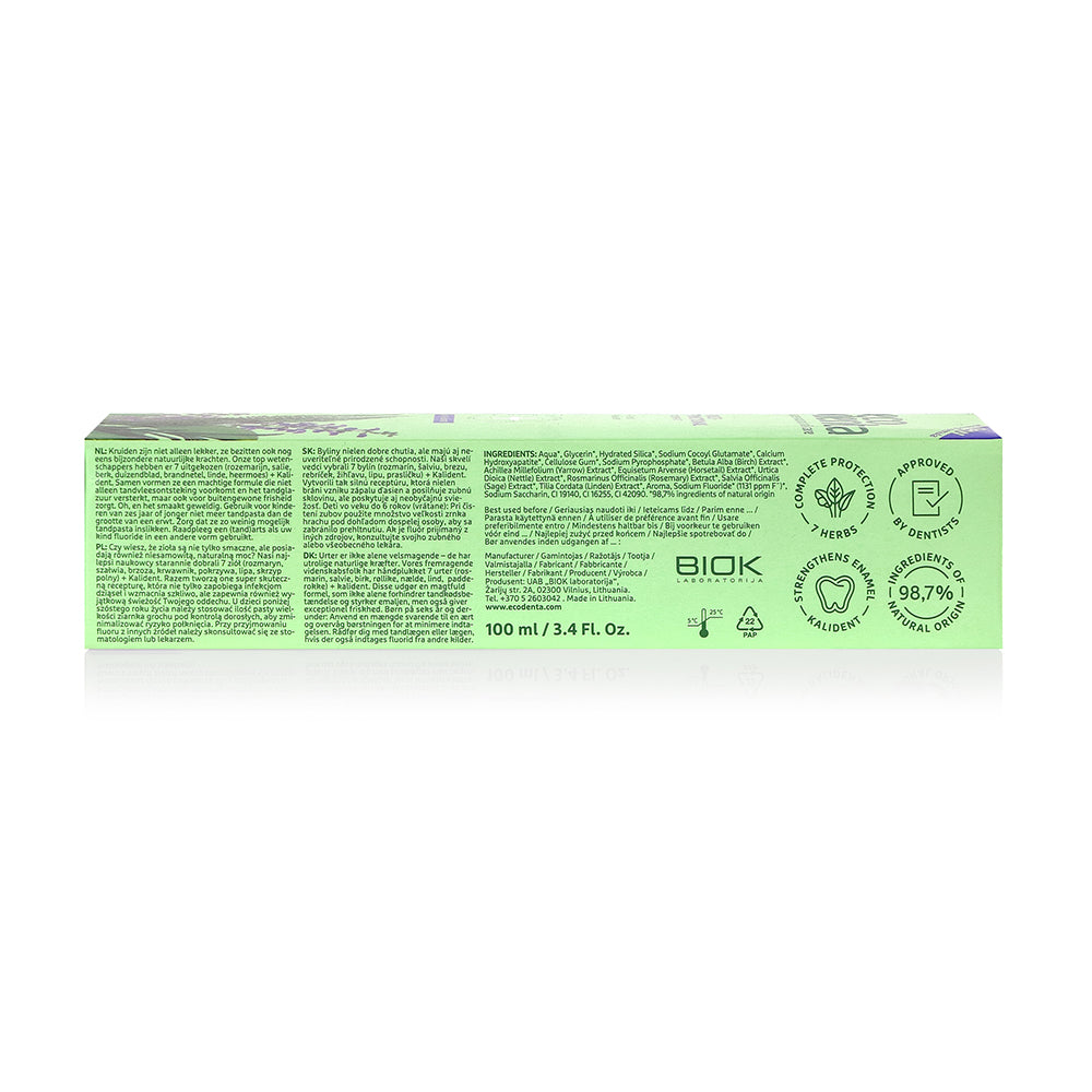 ECODENTA Multifunctional Toothpaste with 7 Herbs & Kalident